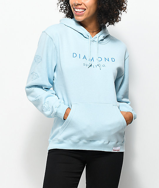 diamond supply co blue hoodie