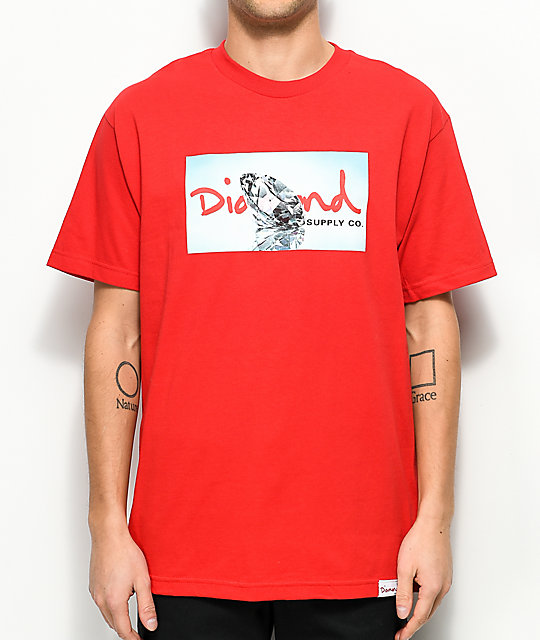 diamond supply co red shirt