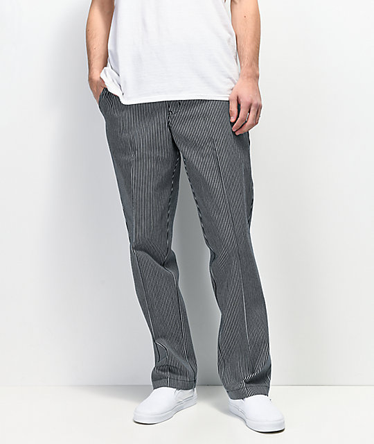 black and white vertical striped pants mens