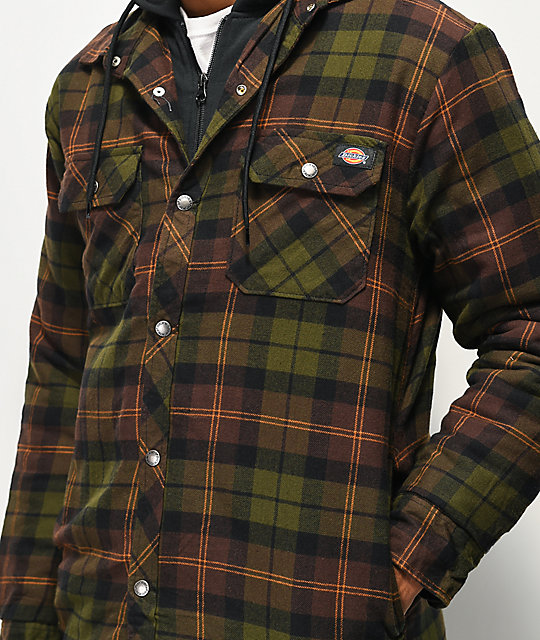 insulated hooded flannel shirt