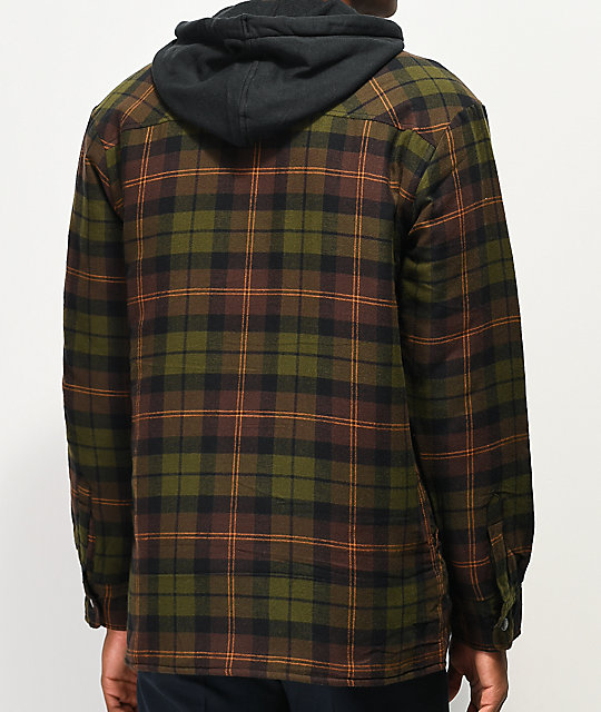 dickies flannel jacket with hood