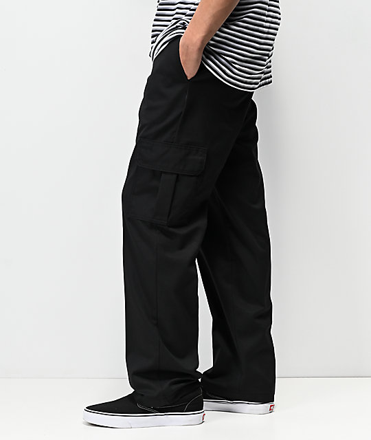 dickies black cargo pants Dickies Belted Black Cargo Pants Zumiez