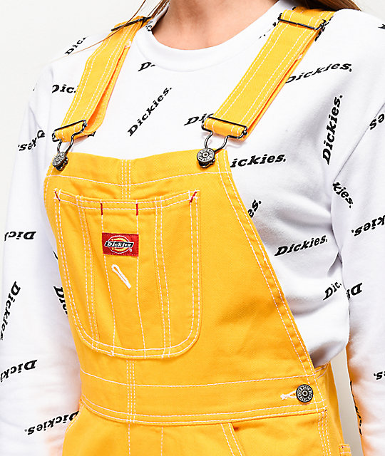 dickies carpenter yellow overalls