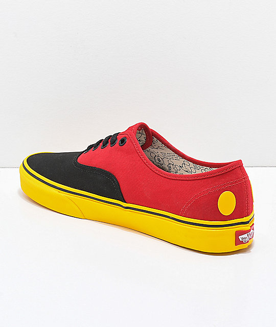 red yellow and black vans