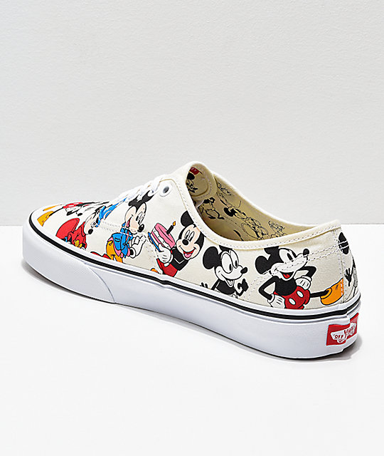mickey mouse true white vans