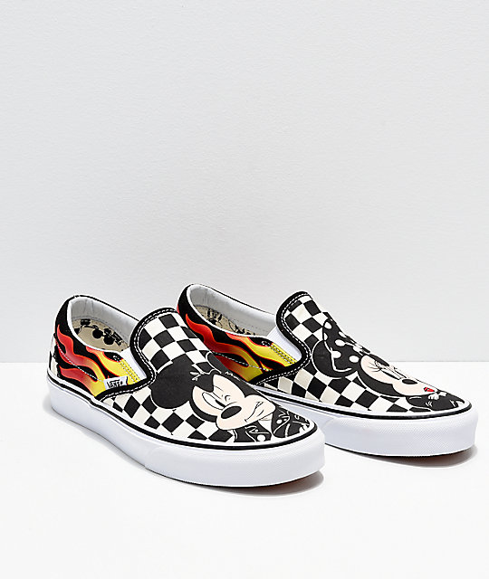 mickey and minnie checker flame vans 
