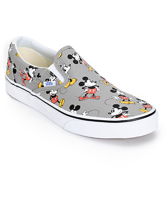 mickey mouse slip on vans