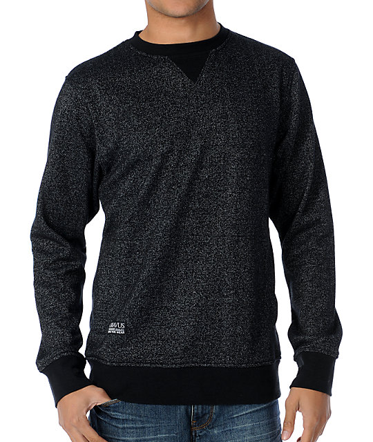 black hoodless sweatshirt