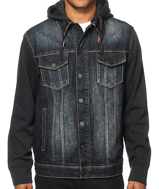 jean jacket with a hood