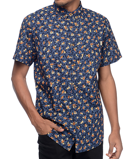 floral button up shirt mens