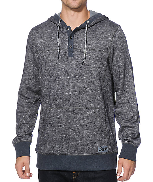 3 button henley hoodie