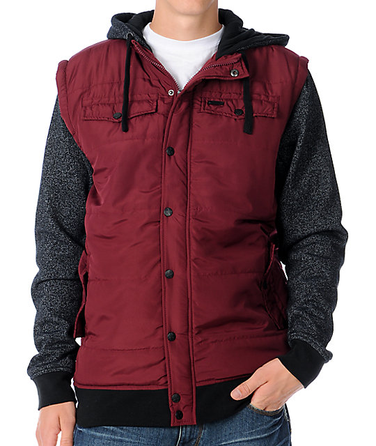 dark red hoodie mens
