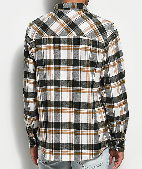 Dravus Lupe Oat, Green & Gold Flannel Shirt | Zumiez