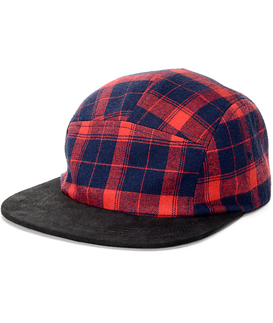 red plaid cap