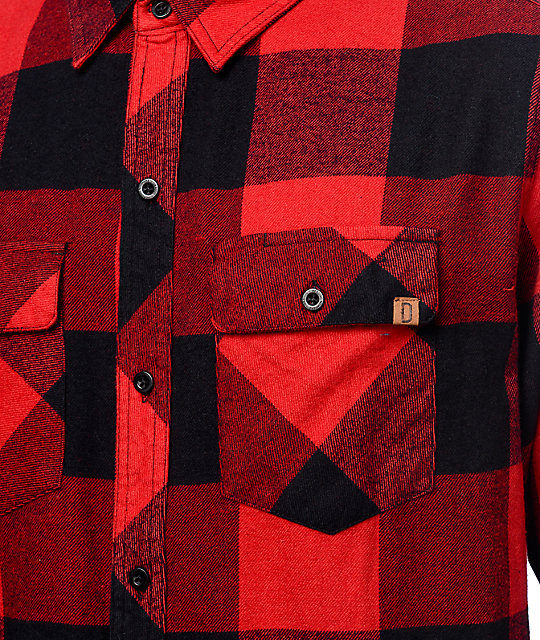 Dravus Uncle Sam Red & Black Buffalo Flannel Shirt | Zumiez