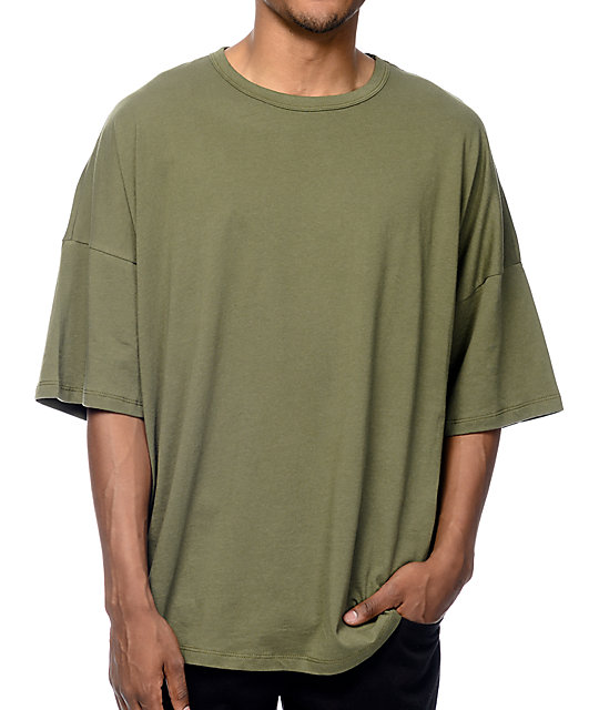 EPTM. Drop Shoulder Olive T-Shirt