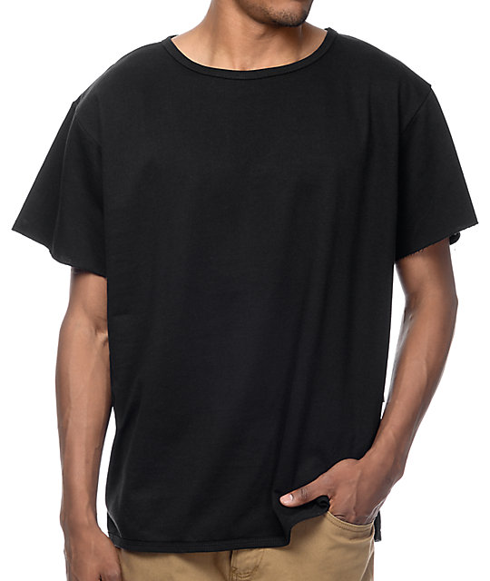 EPTM. Oversized Terry Black Muscle T-Shirt