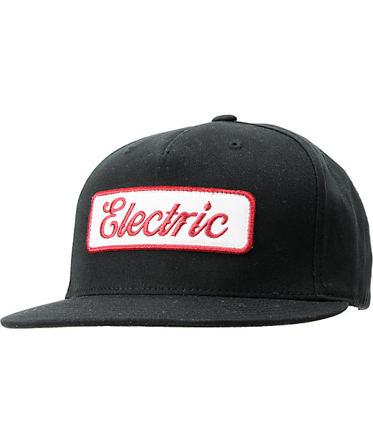 Electric Garage Black Snapback Hat | Zumiez