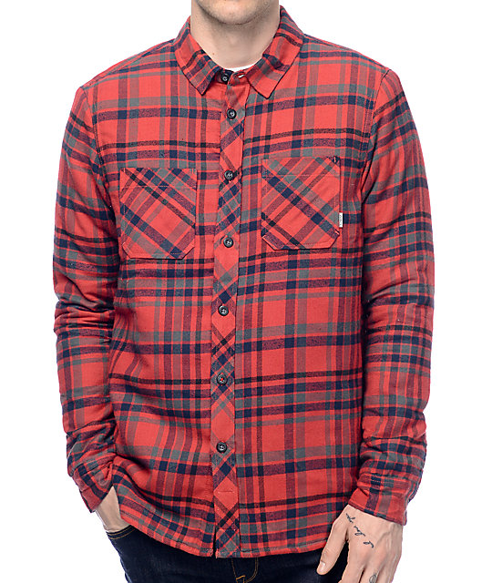Element Cupsaw Sherpa Red Flannel Shirt at Zumiez : PDP