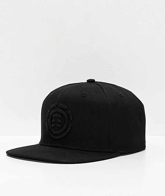 Element Knutsen All Black Snapback Hat | Zumiez