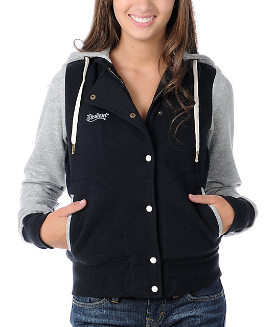 women's letterman jacket with hood