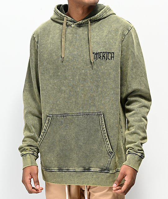 sudadera verde militar