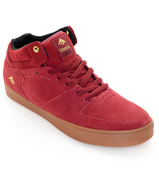 Emerica Hsu G6 Burgundy & Gum Suede Skate Shoes | Zumiez Emerica Hsu G6 Burgundy & Gum Suede Skate Shoes ...