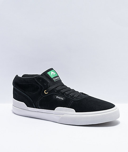 black high top skate shoes