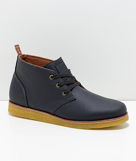 dark blue desert boots