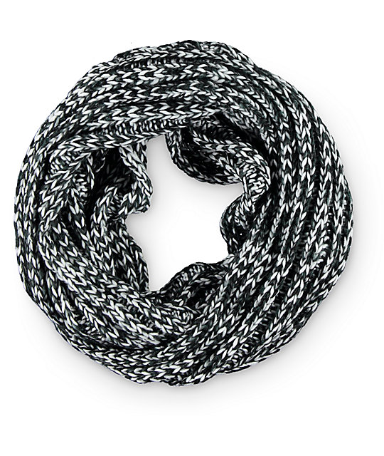 Empyre Black & White Marled Knit Infinity Scarf | Zumiez