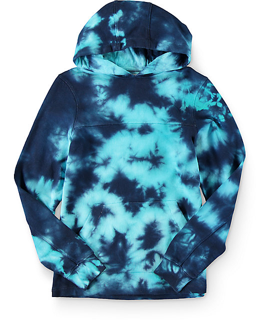 Empyre Boys Compass Bright Blue Tie Dye Hoodie | Zumiez