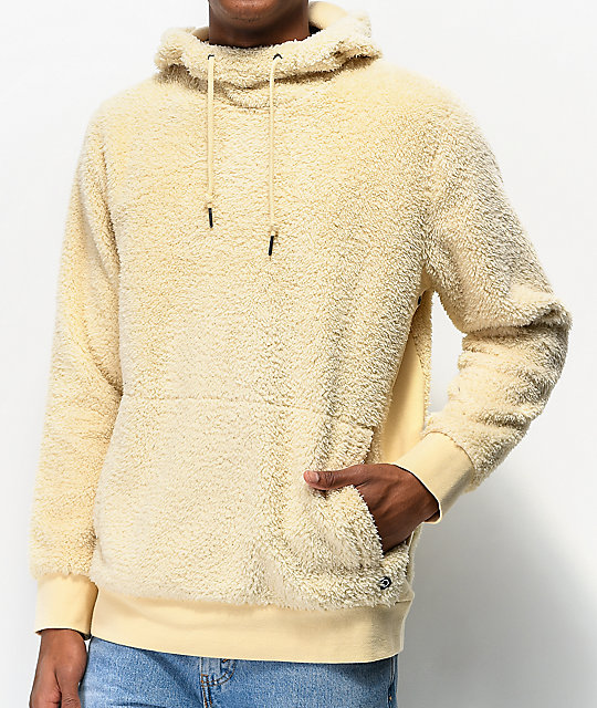 mens fleece sherpa hoodie