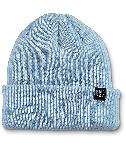 blue wooly hat