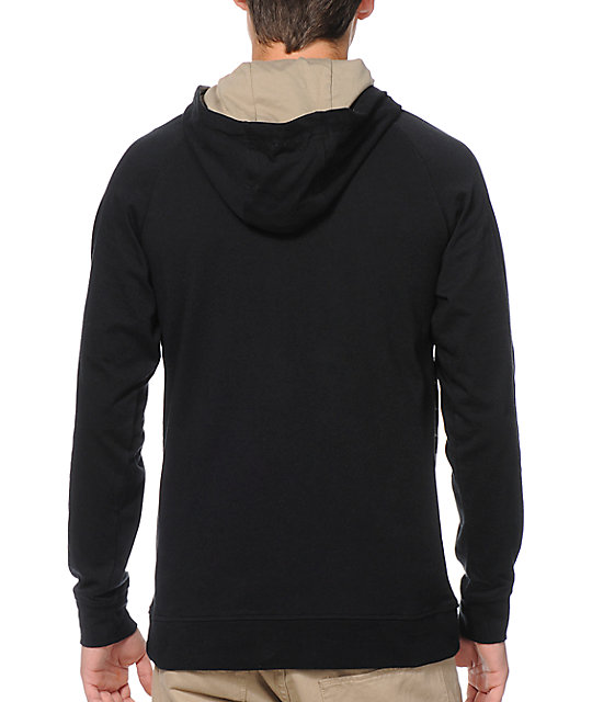 Empyre Chum Black Stripe Henley Hooded Shirt | Zumiez