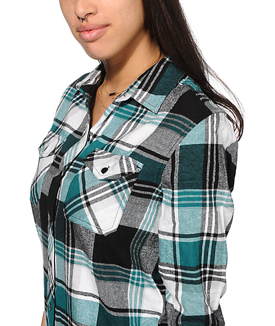 Empyre Cortland Teal Flannel Shirt | Zumiez