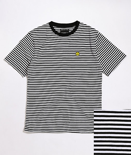 Empyre Dang It Black & White Striped Knit T-Shirt | Zumiez