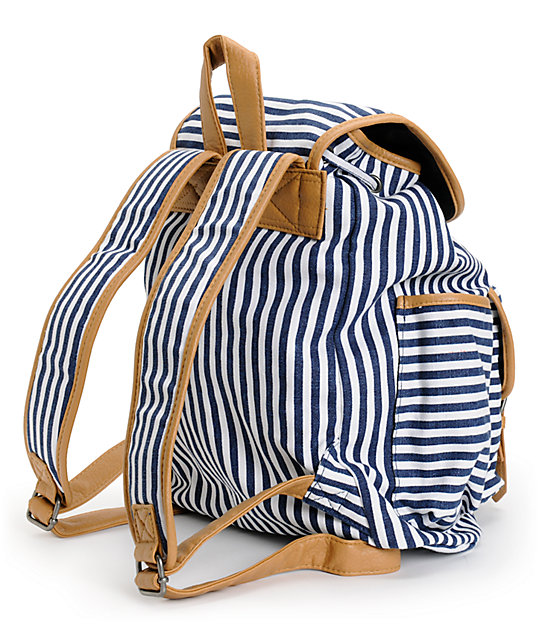 Empyre Emily Navy Stripe Rucksack Backpack | Zumiez