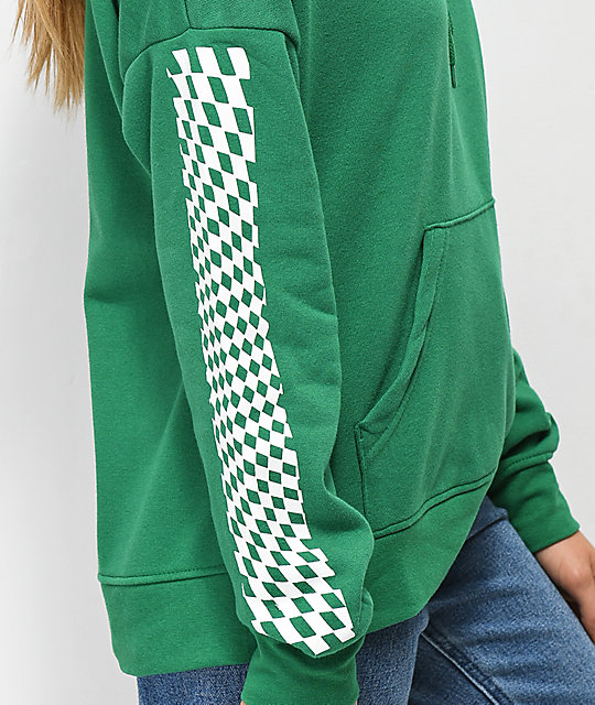 green checkered hoodie