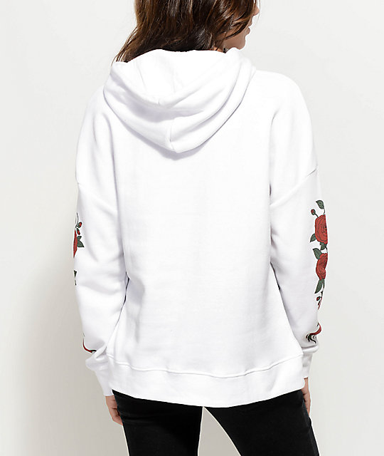 hoodie with rose on it