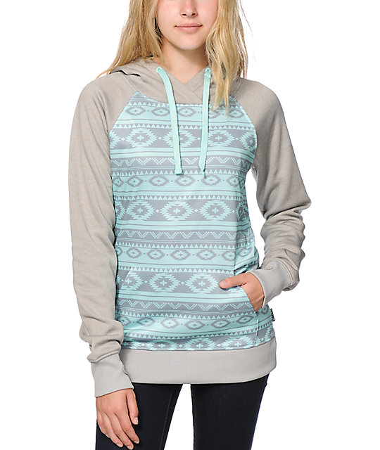 Empyre Frosty Mint Tribal Tech Fleece Hoodie | Zumiez