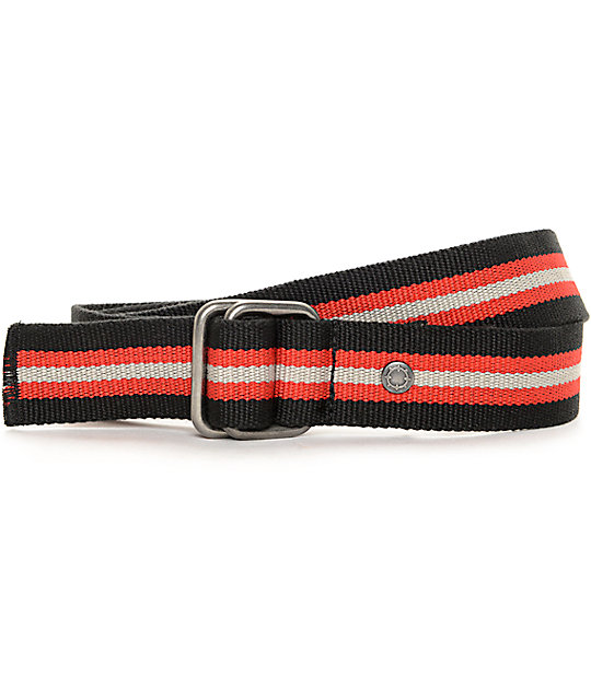 Empyre Fuse Black, Red, & Grey D-Ring Web Belt | Zumiez