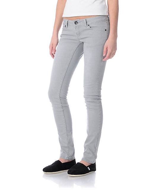 Empyre Hannah Light Grey Twill Skinny Jeans | Zumiez