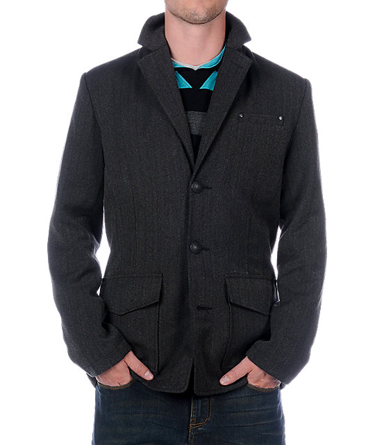 Empyre Harmon Charcoal Grey Blazer Jacket | Zumiez