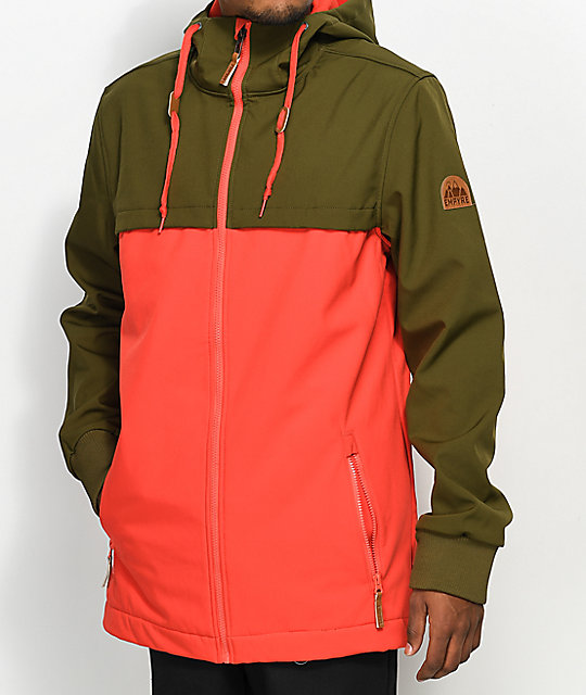 olive green and orange hoodie