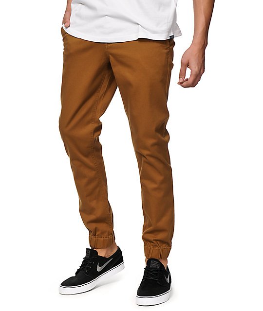 twill jogger pants