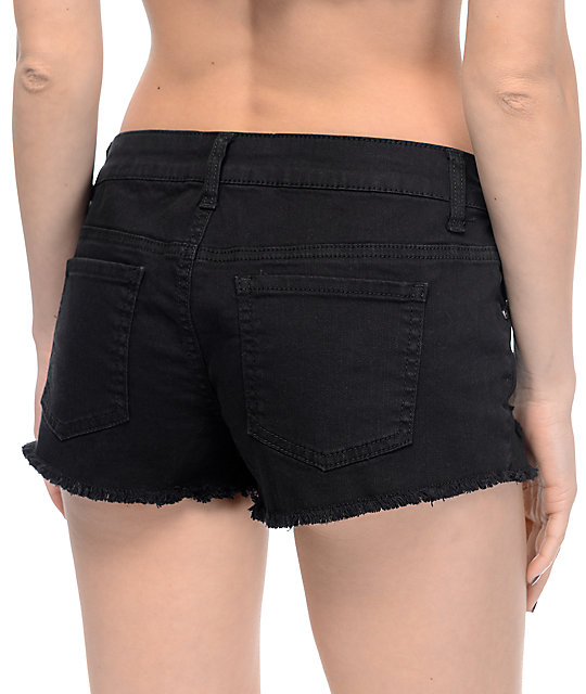 Empyre Jenna Black Destroyed Shorts | Zumiez