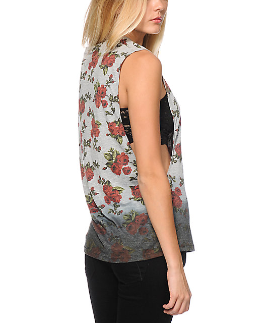 floral muscle tank