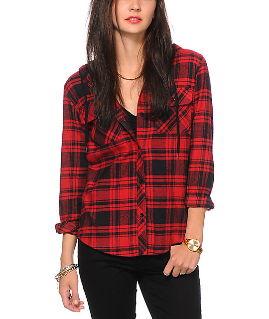 Empyre Lenox Red Hooded Flannel Shirt | Zumiez