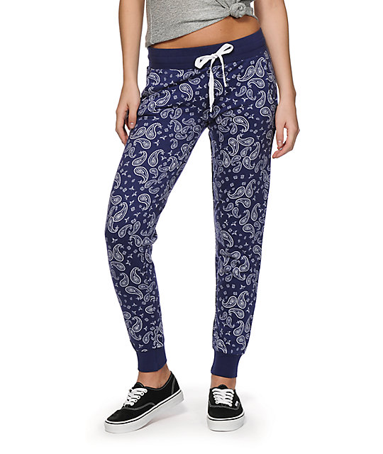 blue bandana joggers