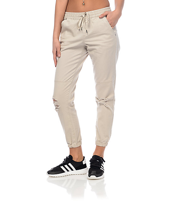 zumiez khaki joggers